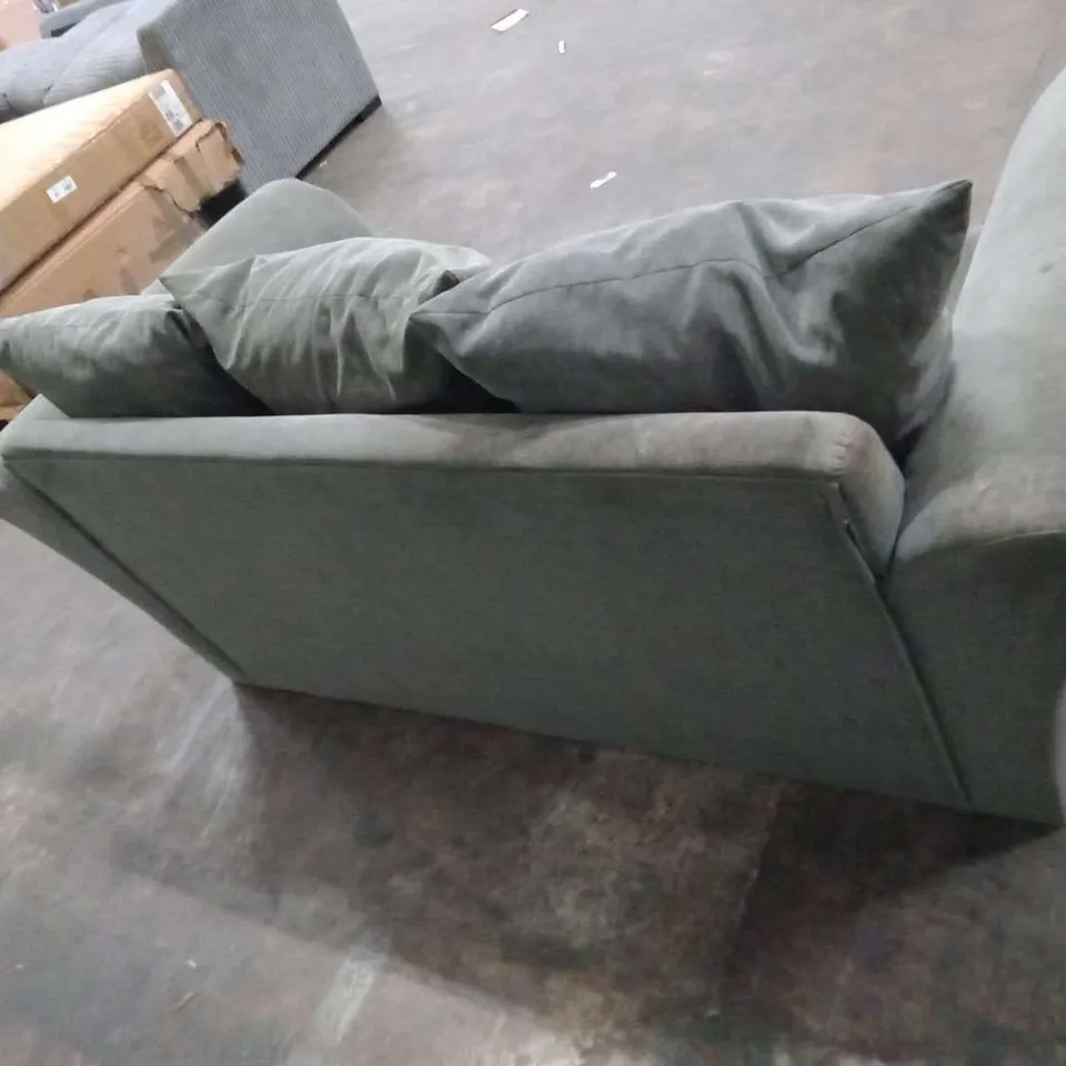DESIGNER GREY FABRIC TWO SEATER SOFA