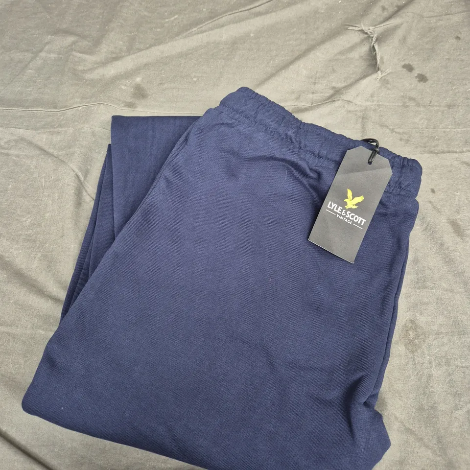 LYLE & SCOTT SLIM SWEATPANTS - NAVY - SIZE XXL