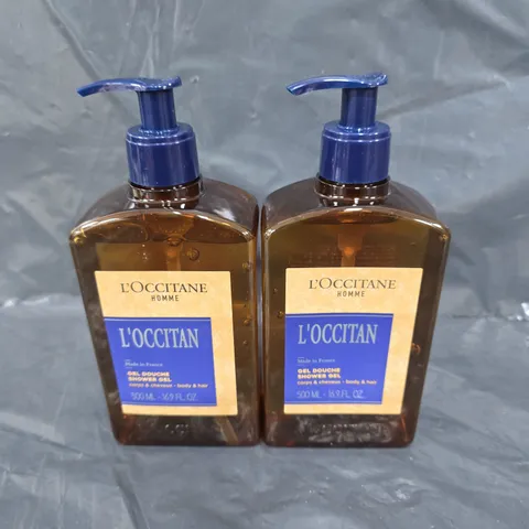 2 X L'OCCITAN CORPS & CHEVEUX SHOWER GEL - 2 X 500ML