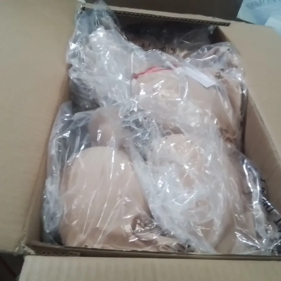 BOX CONTAINING APPROXIMATELY 16 BRAND NEW SIMPLY BEE BODYSUIT 36E ALMOND
