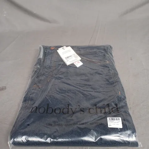 BAGGED NOBODYS CHILD MIDI DENIM COLUM SKIRT SIZE 12