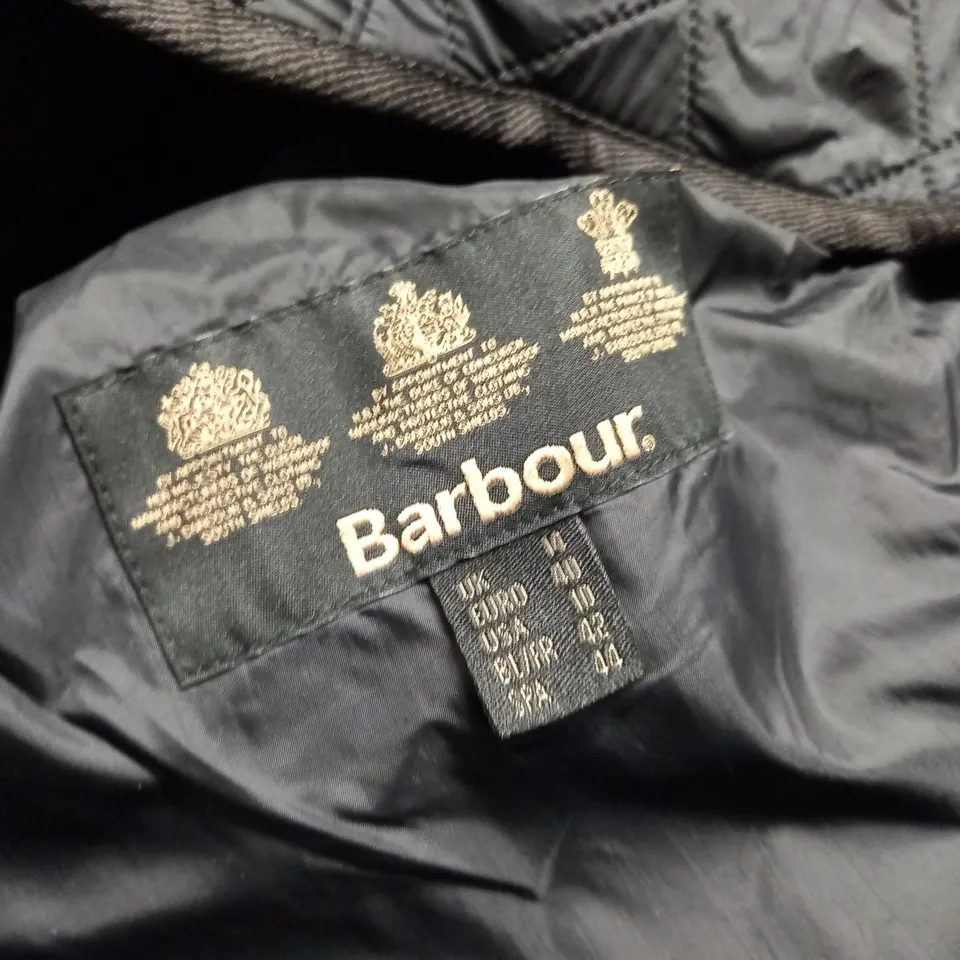 BARBOUR QUILTED ZIP THROUGH COAT - 14