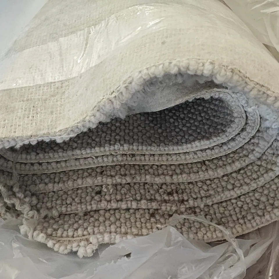 QUALITY BAGGED AND ROLLED NATURAL DWELLINGS CARPET IN MORNING DEW - APPROXIMATELY LENGTH 3.5M LENGTH 4M