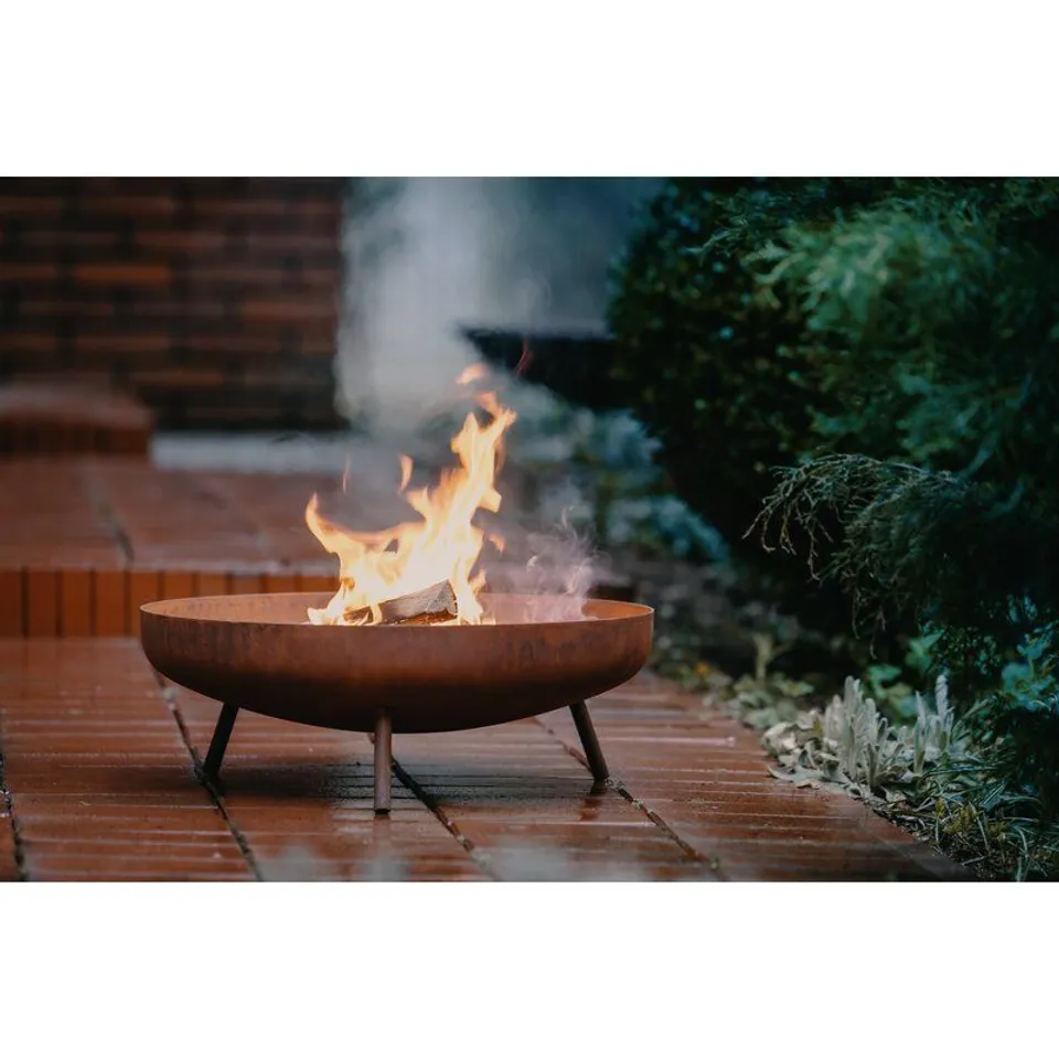 BOXED BRUSTER STEEL WOOD BURNING FIRE PIT