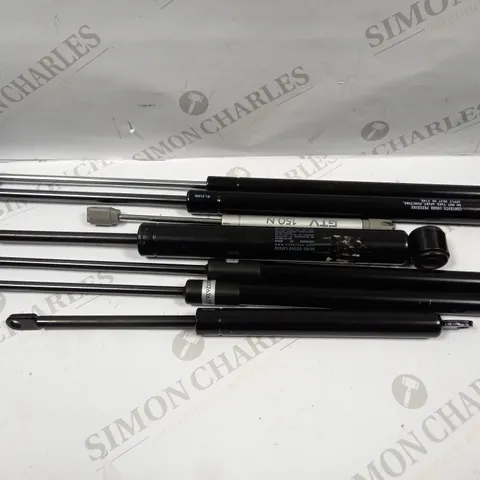 BOX OF 7 ASSORTED UNIVERSAL GAS STRUTS IN VARIOUS LENGTHS