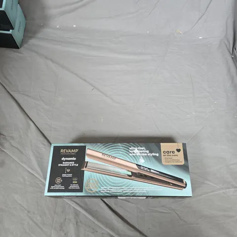 REVAMP PROFESSIONAL DYNAMIC RADIANCE STRAIGHT & STYLE CERAMIC IONIC HAIR STRAIGHTENER – BOXED