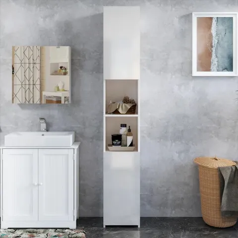 BOXED ESTENPHILE FREESTANDING LINEN CABINET