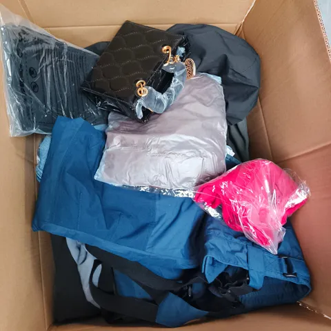 BOX OF APPROXIMATELY 20 ASSORTED CLOTHING ITEMS TO INCLUDE: BENCH JOGGERS