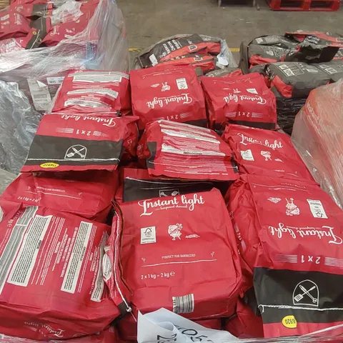 PALLET CONTAINING A LARGE QUANTITY OF CHARCOAL BRIQUETTE BAGS 