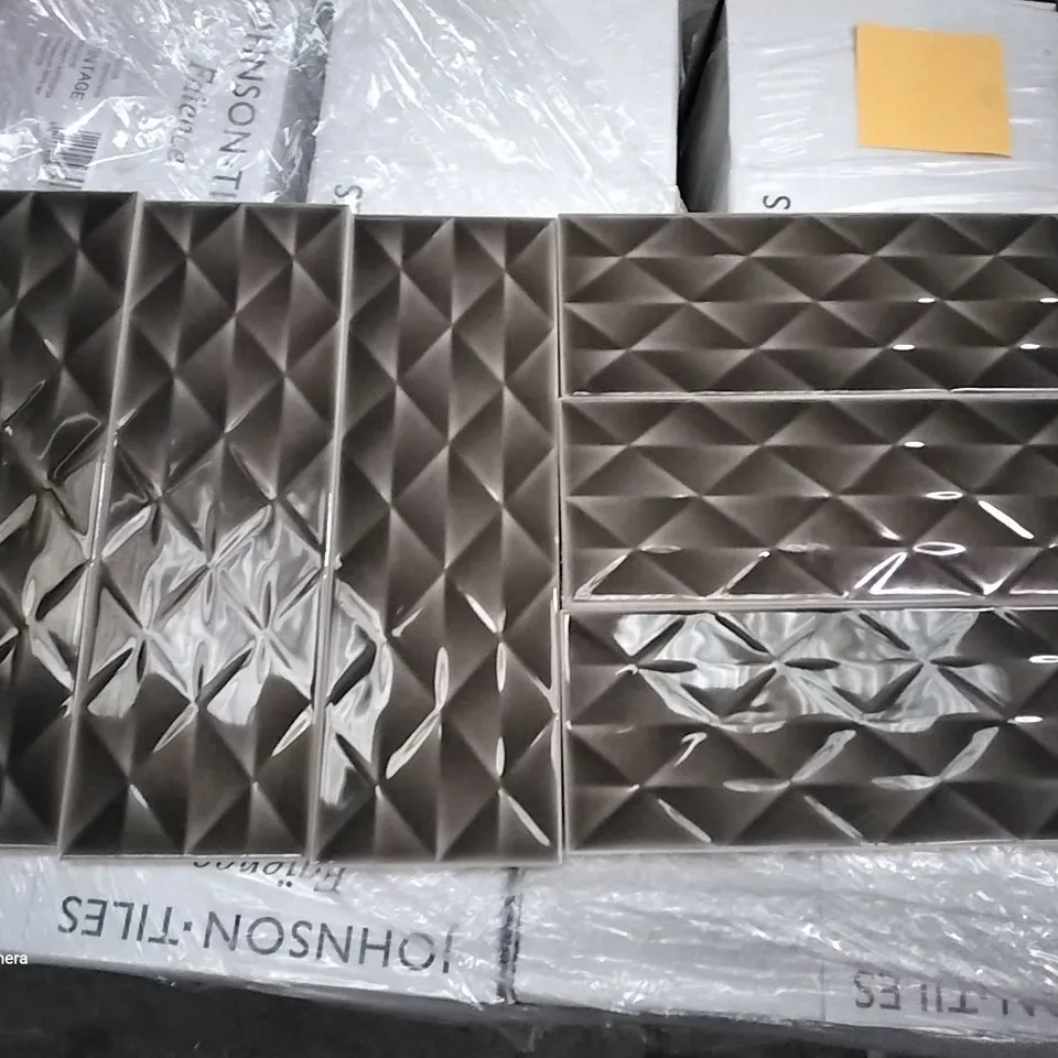 PALLET OF APPROXIMATELY 33 PACKS OF 34 BRAND NEW VINTAGE TAUPE TILES- EACH PACK COVERS APPROXIMATELY 1M² (TOTAL APPROX. 64 SQ.METRES)