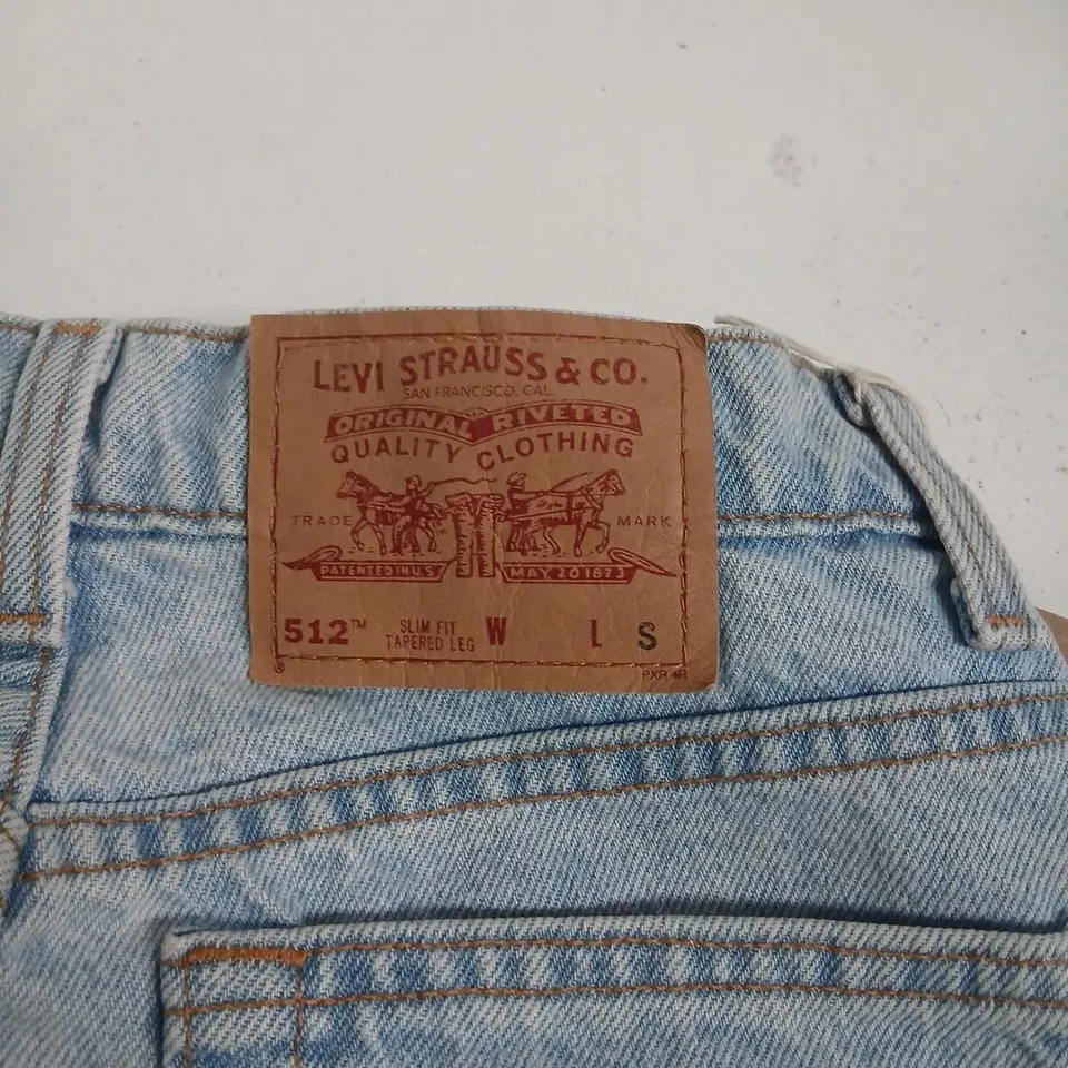 LEVI'S 512 SLIM FIT JEANS – UK 28 (W28 L28) – LIGHT WASH