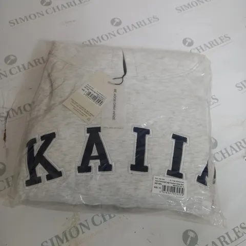 KALIA OVERSIZED LOGO HOODIE IN GREY SIZE 10