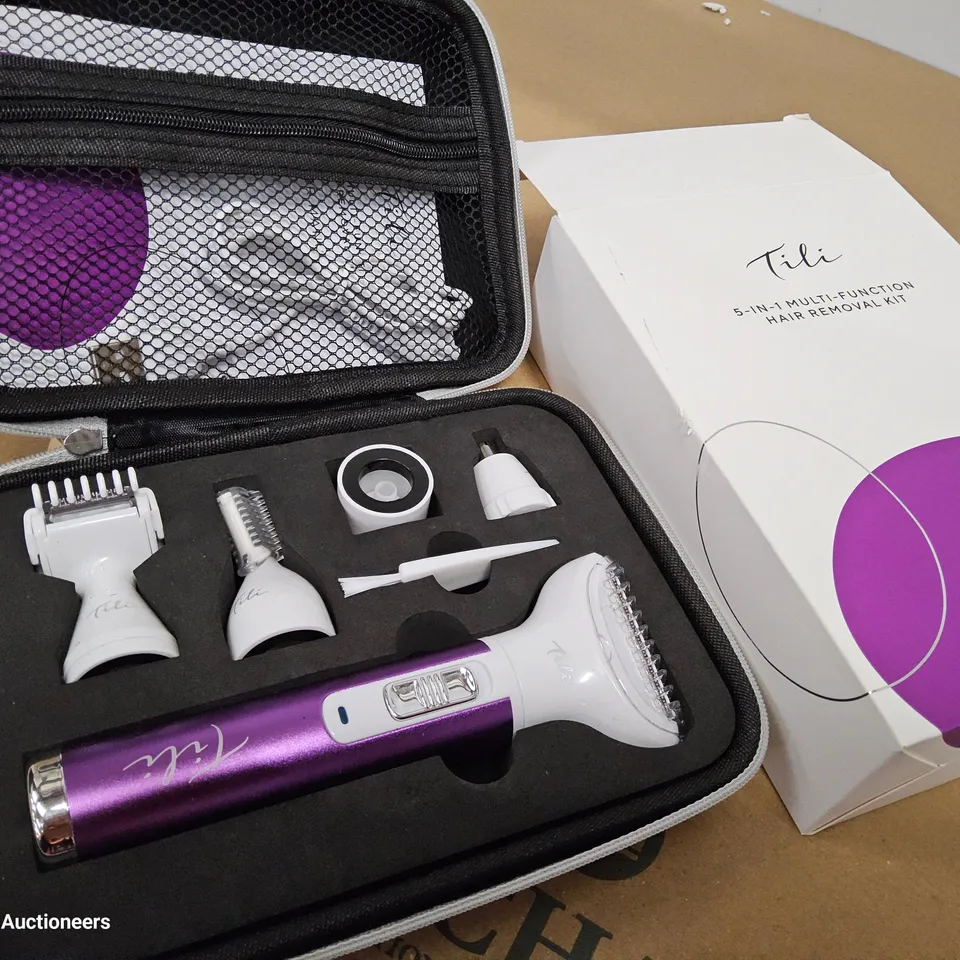 BOXED TILI 5-IN-1 MULTI-FUNCTION HAIR REMOVAL KIT PURPLE