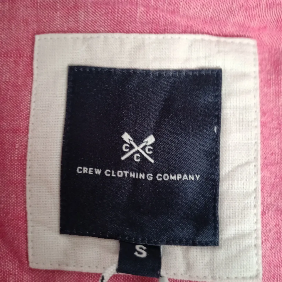 CREW CLOTHING COMPANY PINK SHIRT, UK SIZE S