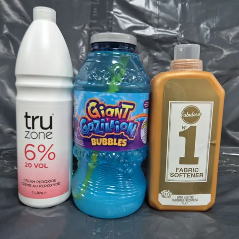 APPROXIMATELY 10 ASSORTED HOUSEHOLD ITEMS TO INCLUDE FABRIC CONDITIONER, GIANT GAZILLION BUBBLES, ETC - COLLECTION ONLY