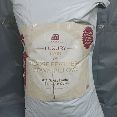 DICKENS LUXURY PAIR OF GOOSE FEATHER & DOWN PILLOWS