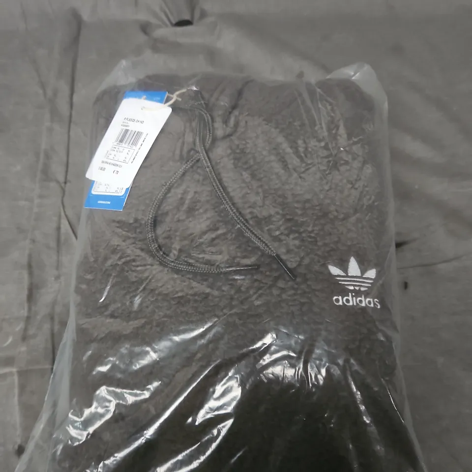 ADIDAS SHERPA HD HOODIE – BLACK WITH SHADOW OLIVE DETAILS, UK XL