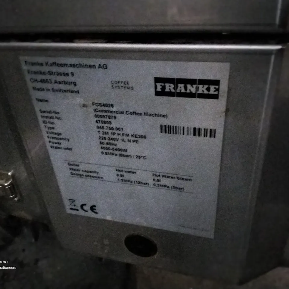 FRANKE FCS4046 COMMERCIAL COFFEE MACHINE 