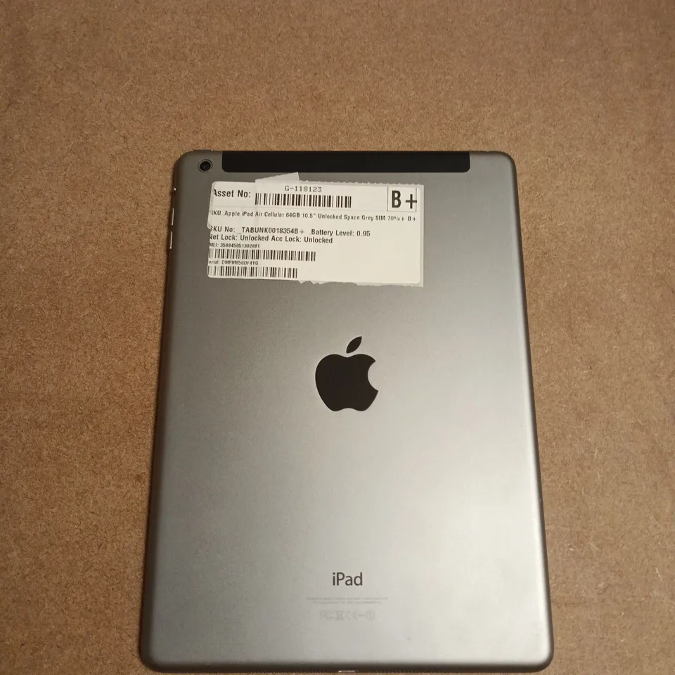 APPLE IPAD AIR (10.5-INCH) 64GB SPACE GREY – CELLULAR