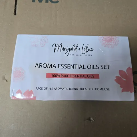 MARIGOLD + LOTUS AROMA ESSENTIAL OILS SET – PACK OF 18