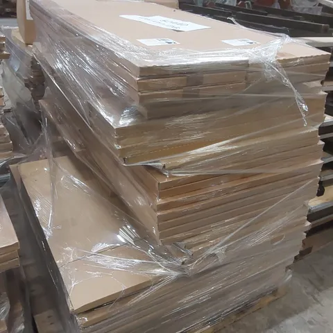 PALLET CONTAINING A LARGE QUANTITY OF ASSORTED BATHROOM FURNITURE PARTS INCLUDING: TALL WALL END/INFIL PANELS ECT