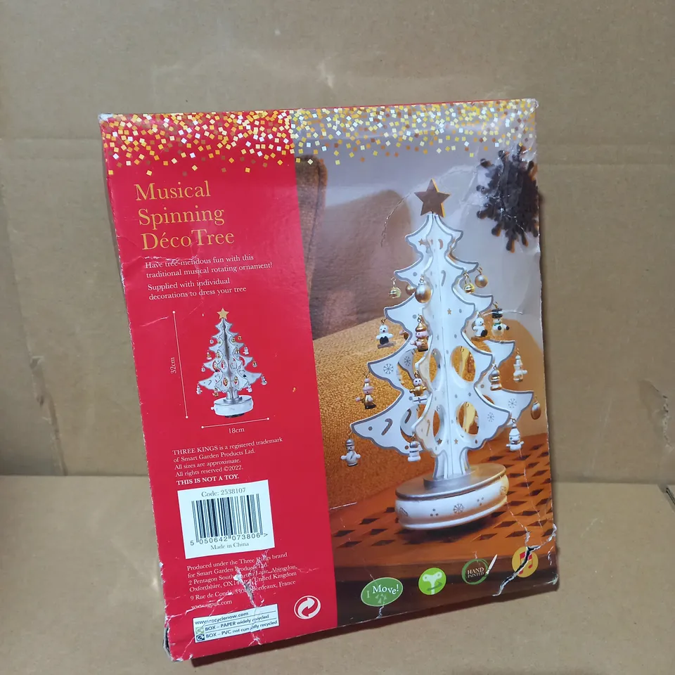 MUSICAL! SPINNING! DECOTREE - SILVER/WHITE RRP £24.99