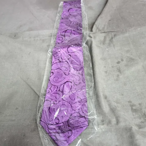 PURPLE PAISLEY SILK TIE — THE TIE STORE HAND MADE SILK