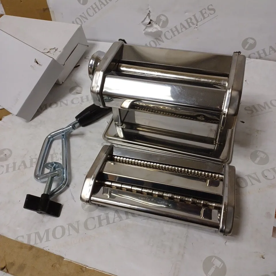 WORLD OF FLAVOURS PASTA MAKER, MANUAL PASTA MACHINE WITH 9 ADJUSTABLE THICKNESS