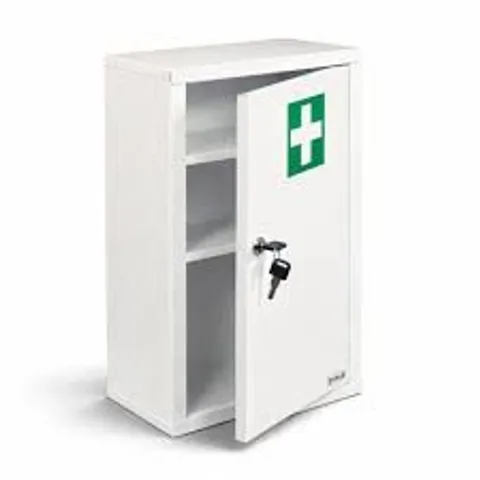 WALL MOUNTED METAL FIRST AID MEDICINE MEDICAL CABINET LOCKER