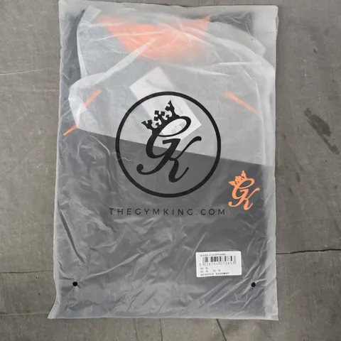 GYM KING FLEX 2.0 1/4 ZIP FUNNEL TOP IN BLACK/AMBER SIZE XL