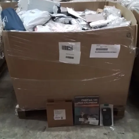 PALLET CONTAINING A LARGE QUANTITY OF TECH,GARDEN,PET,BEAUTY PRODUCTS TO INCLUDE;PHONE CASE,ETHERNET CABLE,CALENDER 