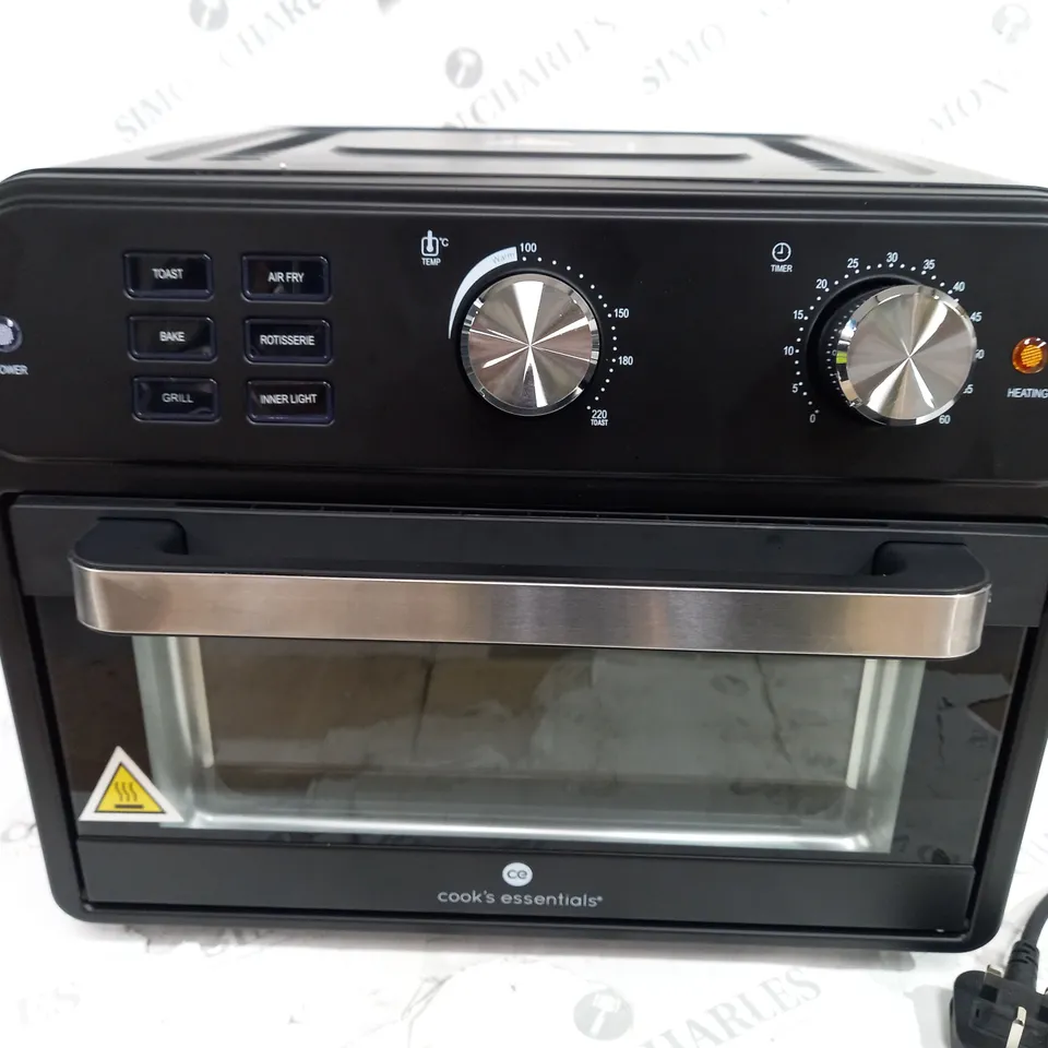 BOXED COOK'S ESSENTIAL 21-LITRE AIRFRYER OVEN IN BLACK 