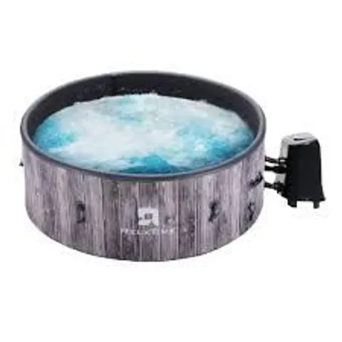 BOXED INFLATABLE HOT TUB 4-6 PERSON ROUND GREY