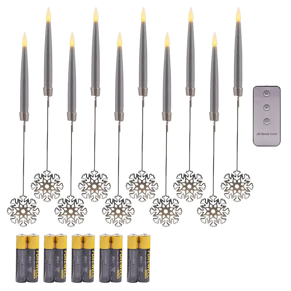 HOME REFLECTIONS SET OF 10 HANGING TREE CANDLES