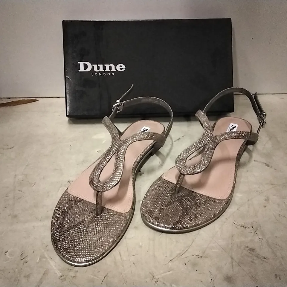 BOXED FUND REPTILE PRINT SANDALS SIZE 8 , 3 PAIRS 