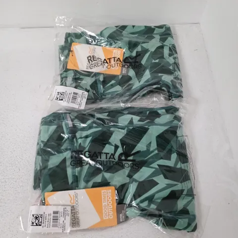 APPROXIMATELY 50 BRAND NEW REGATTA BARLIA WINTER LEGGINGS IN DUSTY GREEN ABSTRACT CAMO - 11-12YRS & 13YRS