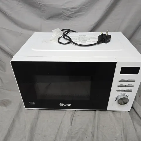SWAN 20L 700W DIGITAL MICROWAVE - WHITE - COLLECTION ONLY 