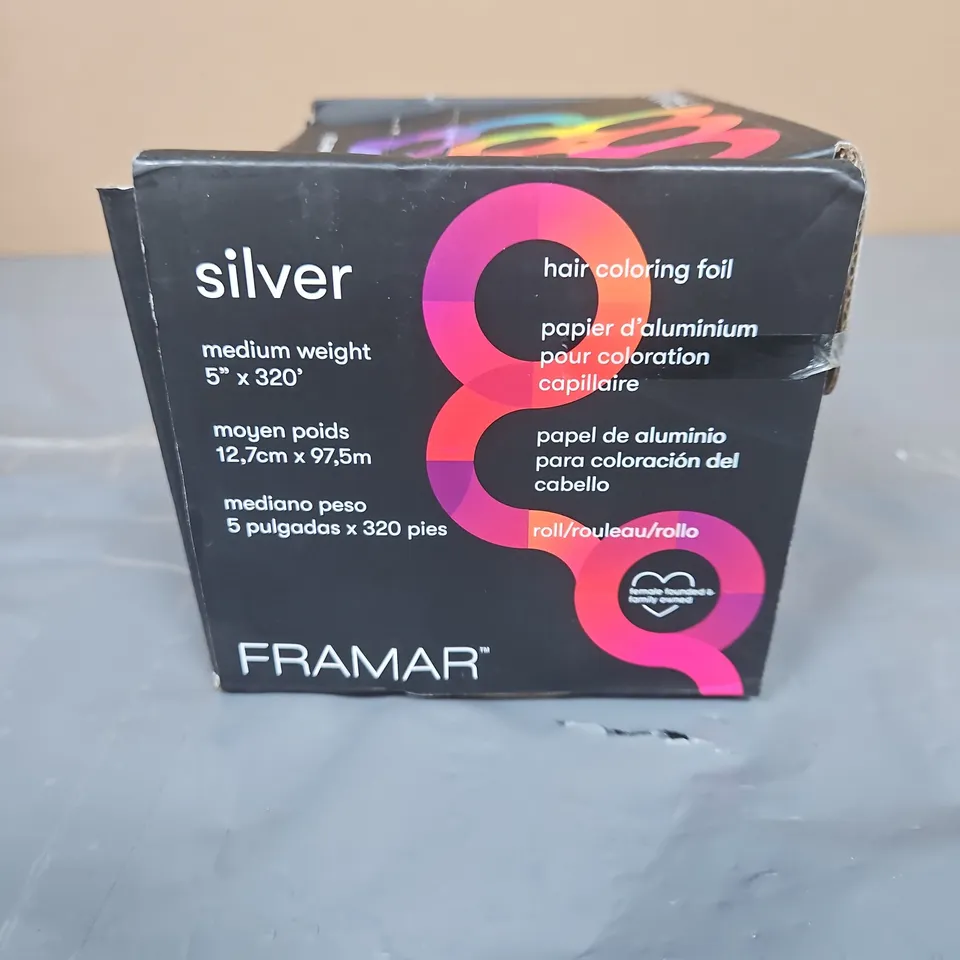 FRAMAR SILVER HAIR COLORING FOIL ROLL – MEDIUM WEIGHT, 5 IN X 320 FT