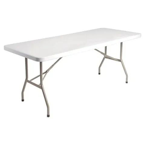 BOXED BOLERO PE RECTANGULAR FOLDING TABLE WHITE 6FT (SINGLE) - (CODE: U579)