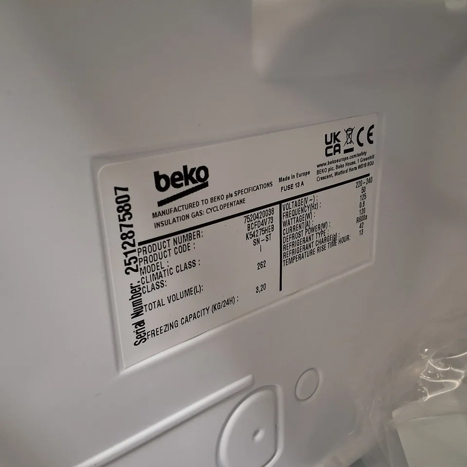 BEKO BCFD4V73 INTEGRATED FROST FREE FRIDGE FREEZER WITH HARVESTFRESH