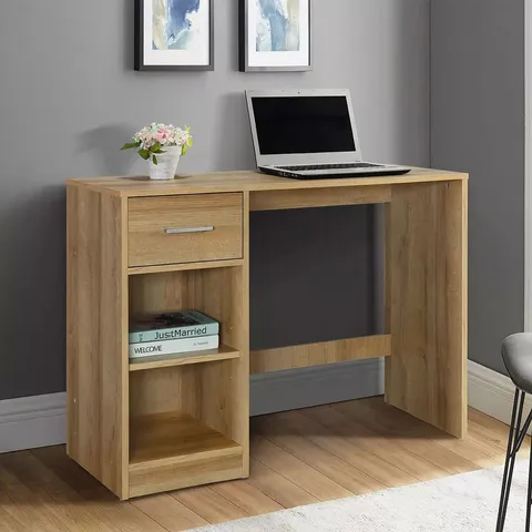 METRO DESK FSC OAK - COLLECTION ONLY