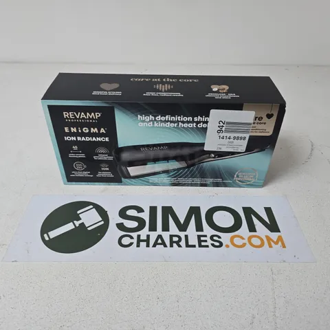 BOXED REVAMP PROFESSIONAL ENIGMA ION RADIANCE CERAMIC STRAIGHTENER ST-3000-GB