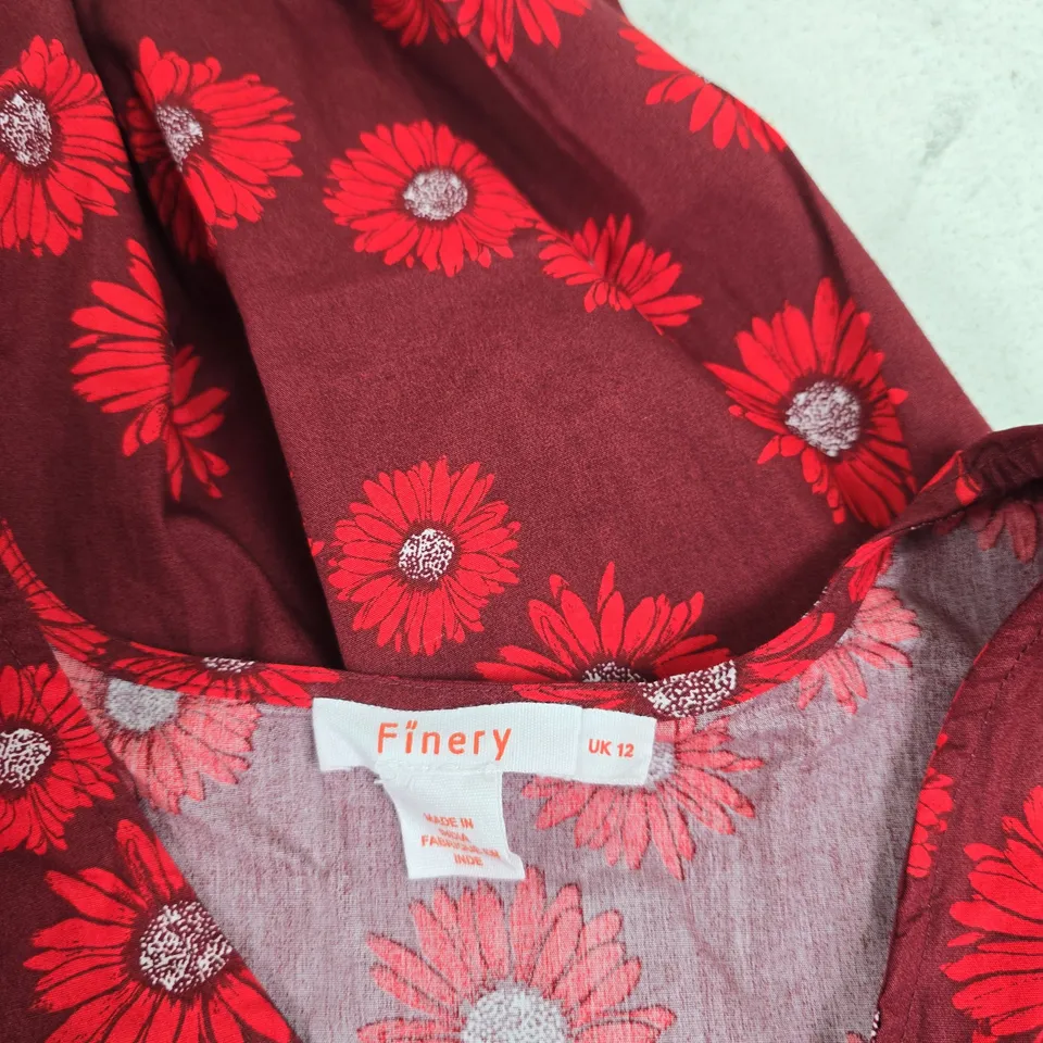 FINERY DRESS – RED FLORAL MAXI, UK 12