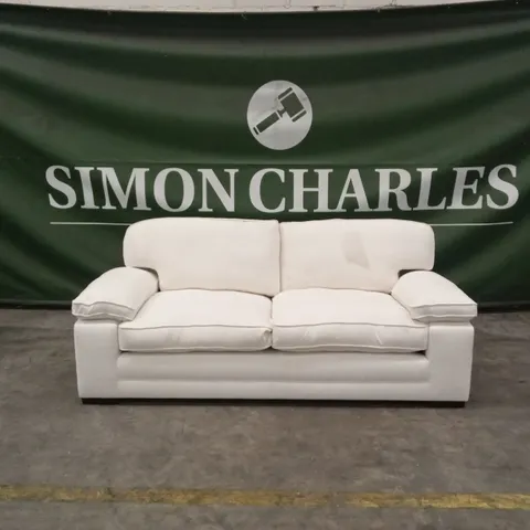 CHATHAM 3 SEATER SOFA, CREAM HOUSE PLUSH FABRIC