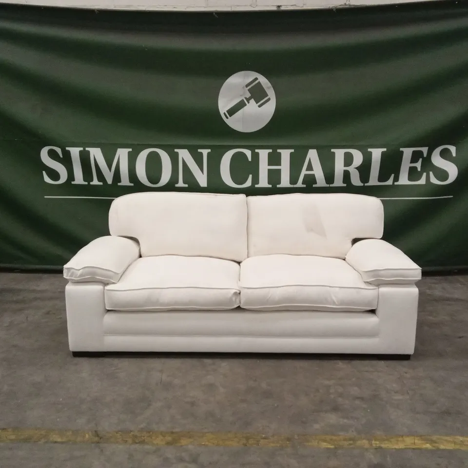 CHATHAM 3 SEATER SOFA, CREAM HOUSE PLUSH FABRIC