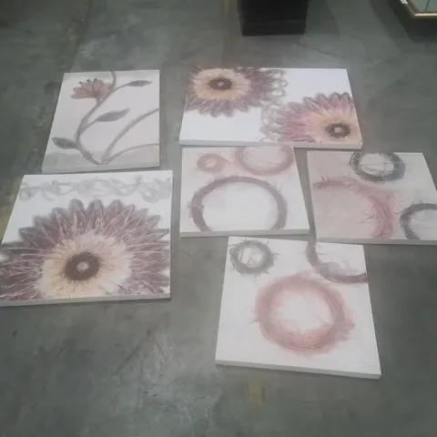 SIX ASSORTED EX PUB/RESTERAUNT CANVAS DECOR DISPLAY PIECES