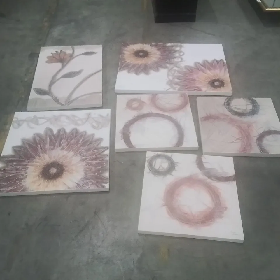 SIX ASSORTED EX PUB/RESTERAUNT CANVAS DECOR DISPLAY PIECES