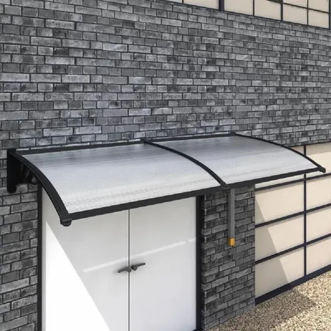 BOXED DAKOTA FIELDS 190CM W × 100CM D PLASTIC WHITE FRAME COVER RETRACTABLE PATIO AWNING 