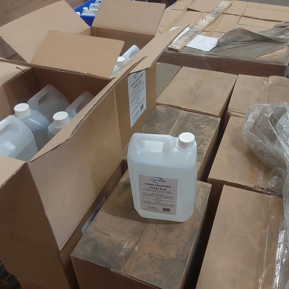 PALLET CONTAINING APPROXIMATELY 78x 5L STRONGHOLD HAND SANITIZER FOAM RUB