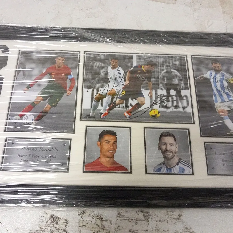 SEVEN ASSORTED FRAMED FOOTBALL THEMED ART WORKS